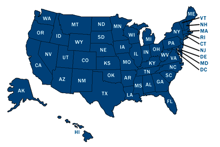 Map of USA